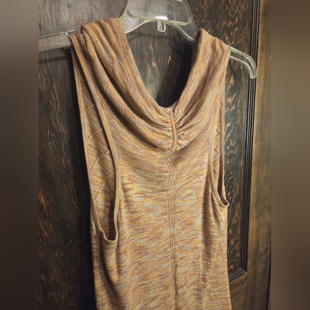 *Anthropolohie* Moth Cowl Neck Sleeveless Knit Earth Tone Sweater Dress - Picture 13 of 13